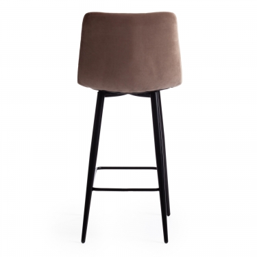 Стул полубарный Tetchair CHILLY mod. 7095пб ткань/металл, 53x44x94 см, высота до сиденья 66 см, бежевый barkhat 5/черный