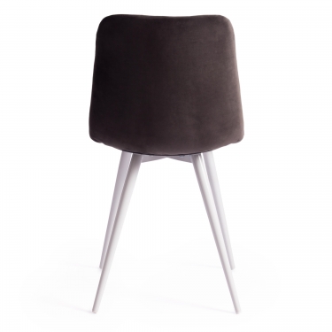 Стул Tetchair CHILLY mod. 7095-1 ткань/металл, 45x53х88 см, высота до сиденья 50 см, темно-серый barkhat 14/белый