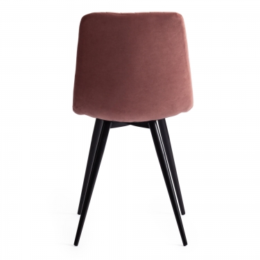 Стул Tetchair CHILLY X mod. 7096-1 ткань/металл, 45x53х88 см, высота до сиденья 50 см, коралловый barkhat 15 /черный