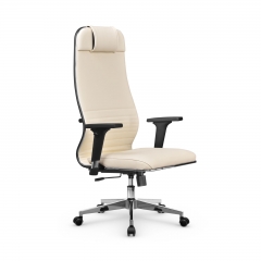 Кресло руководителя Metta L 1m 38К2/2D Infinity Easy Clean MPES Комплект 5 Молочное