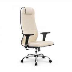 Кресло руководителя Metta L 1m 38К2/2D Infinity Easy Clean MPES Комплект 7 Молочное