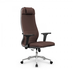 Кресло руководителя Metta L 1m 38К2/2D Infinity Easy Clean MPES Комплект 10 Темно-коричневое