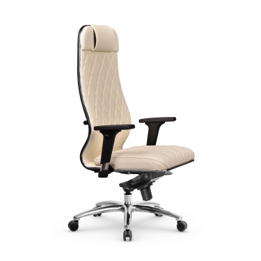 Кресло руководителя Метта Мetta L 1m 40M/2D Infinity Easy Clean MPES Комплект 1 Молочное