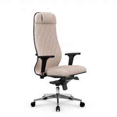 Кресло руководителя Мetta L 1m 40M/2D Infinity Easy Clean MPES Комплект 3 Светло-бежевое