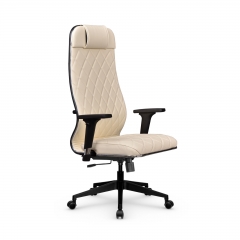 Кресло руководителя Мetta L 1m 40M/2D Infinity Easy Clean MPES Комплект 8 Молочное