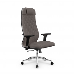 Кресло руководителя Мetta L 1m 40M/2D Infinity Easy Clean MPES Комплект 9 Серое