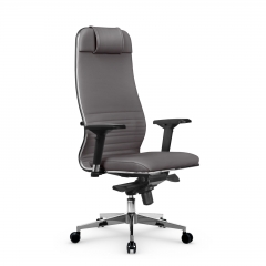 Кресло руководителя Мetta L 1m 38K2/4D Infinity Easy Clean MPES Комплект 3 Серое