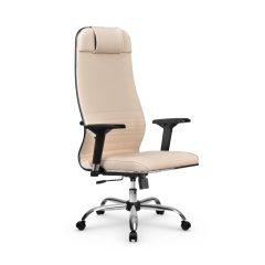 Кресло руководителя Мetta L 1m 38K2/4D Infinity Easy Clean MPES Комплект 7 Молочное