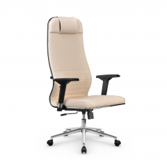 Кресло руководителя Мetta L 1m 38K2/4D Infinity Easy Clean MPES Комплект 9 Молочное