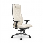 Кресло руководителя Метта Мetta L 1m 50M/2D Infinity Easy Clean MPES Комплект 2 Молочное