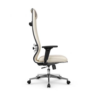 Кресло руководителя Метта Мetta L 1m 50M/2D Infinity Easy Clean MPES Комплект 3 Молочное
