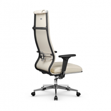 Кресло руководителя Метта Мetta L 1m 50M/2D Infinity Easy Clean MPES Комплект 3 Молочное
