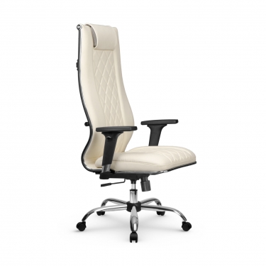 Кресло руководителя Метта Мetta L 1m 50M/2D Infinity Easy Clean MPES Комплект 5 Молочное