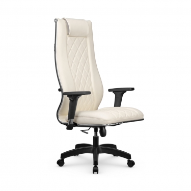 Кресло руководителя Метта Мetta L 1m 50M/2D Infinity Easy Clean MPES Комплект 8 Молочное