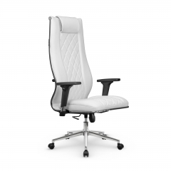 Кресло руководителя Мetta L 1m 50M/2D Infinity Easy Clean MPES Комплект 9 Белое