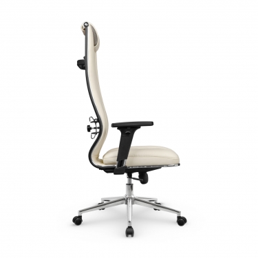 Кресло руководителя Метта Мetta L 1m 50M/2D Infinity Easy Clean MPES Комплект 9 Молочное