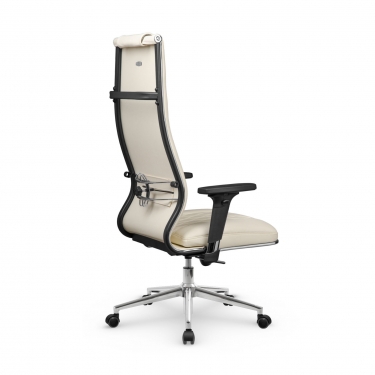 Кресло руководителя Метта Мetta L 1m 50M/2D Infinity Easy Clean MPES Комплект 9 Молочное