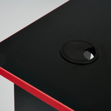 Стол компьютерный Strike-1 120 NEO black/red, черный/красная кромка