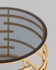 Журнальный столик Stool Group Инфлюэнс 6060 стекло smoke сталь Золото