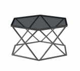 Журнальный столик Stool Group Круз 9380 стекло smoke сталь Темный хром