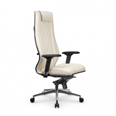 Кресло руководителя Метта МЕТТА L 1m 50M/4D Infinity Easy Clean MPES Комплект 2 Молочное