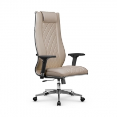 Кресло руководителя МЕТТА L 1m 50M/4D Infinity Easy Clean MPES Комплект 3 Темно-бежевое