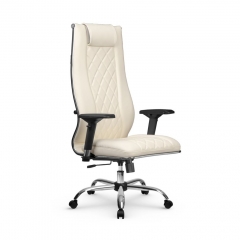 Кресло руководителя МЕТТА L 1m 50M/4D Infinity Easy Clean MPES Комплект 5 Молочное