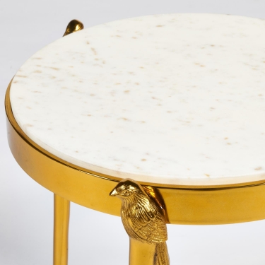 Столик кофейный Tetchair Secret De Maison BIRDY mod. 12475 алюминиевый сплав/мрамор, 383848,5 см, золотой/gold