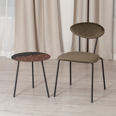 Столик кофейный Tetchair TETCHAIR металл, 45 х 45 х 45 см, черный с лого