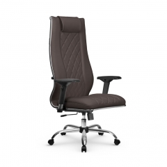 Кресло руководителя МЕТТА L 1m 50M/4D Infinity Easy Clean MPES Комплект 5 Темно-коричневое