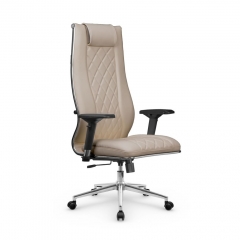 Кресло руководителя МЕТТА L 1m 50M/4D Infinity Easy Clean MPES Комплект 7 Темно-бежевое