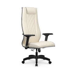 Кресло руководителя МЕТТА L 1m 50M/4D Infinity Easy Clean MPES Комплект 8 Молочное