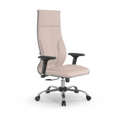 Кресло руководителя Мetta L 1m 46/4D Infinity Easy Clean MPES Комплект 5 Молочное