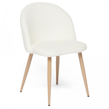 Стул Tetchair MELODY mod. 4997 металл/плюш, 52х49х78см, белый/натуральное дерево