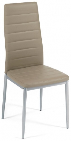 Стул Easy Chair mod. 24 металл/экокожа, 40x42x95.5, пепельно-коричневый/серый