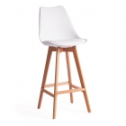 Стул барный Tetchair TULIP BAR mod. C1014H пластик/дерево, 57 х 48 х 104 см, белый 018 /натуральный