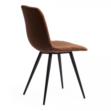 Стул Tetchair CHILLY X mod. 7096 ткань/металл, 45x53х88 см, высота до сиденья 50 см, коричневый barkhat 11/черный