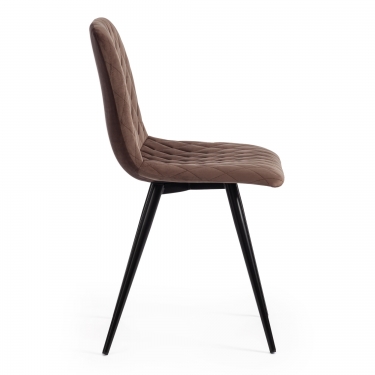 Стул Tetchair CHILLY X mod. 7096 ткань/металл, 45x53х88 см, высота до сиденья 50 см, коричневый barkhat 12/черный