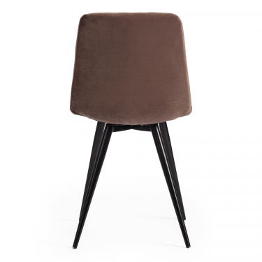 Стул Tetchair CHILLY X mod. 7096 ткань/металл, 45x53х88 см, высота до сиденья 50 см, коричневый barkhat 12/черный