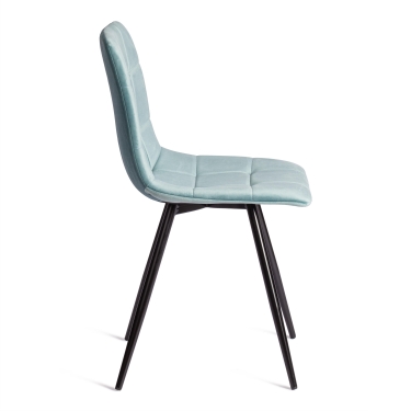 Стул Tetchair CHILLY mod. 7095-1 ткань/металл, 45x53х88 см, высота до сиденья 50 см, мятный barkhat 88/черный