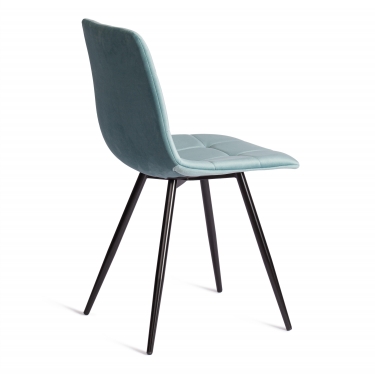 Стул Tetchair CHILLY mod. 7095-1 ткань/металл, 45x53х88 см, высота до сиденья 50 см, мятный barkhat 88/черный