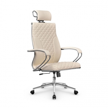 Кресло руководителя Метта Metta L 2c 44C/K116 Infinity Easy Clean MPES Комплект 7 Молочное