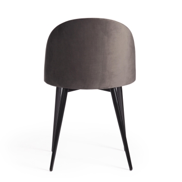 Стул Tetchair MONRO mod. 710 ткань/металл, 56х51х80 см, высота до сиденья 47 см, темно-серый barkhat 14/черный