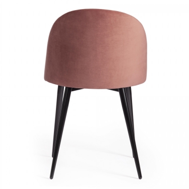 Стул Tetchair MONRO mod. 710 ткань/металл, 56х51х80 см, высота до сиденья 47 см, коралловый barkhat 15 /черный