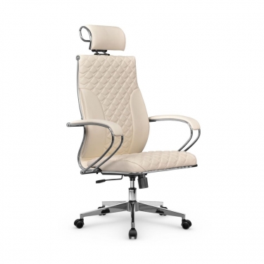 Кресло руководителя Метта Metta L 2c 44C/K116 Infinity Easy Clean MPES Комплект 3 Молочное