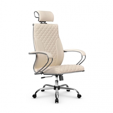 Кресло руководителя Метта Metta L 2c 44C/K116 Infinity Easy Clean MPES Комплект 5 Молочное