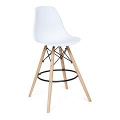 Стул барный Cindy Bar Chair mod. 80 дерево/металл/пластик, 46х55х106 см, белый