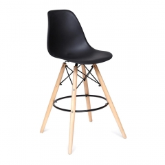 Стул барный Cindy Bar Chair mod. 80 дерево/металл/пластик, 46х55х106 см, черный