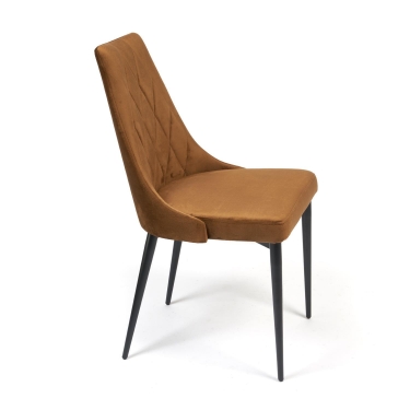 Стул Tetchair LAVANDA mod.712 ткань/металл, 55х55х92 см, высота до сиденья 50 см, коричневый barkhat 11/черный