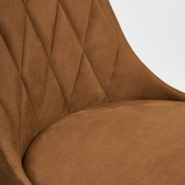 Стул Tetchair LAVANDA mod.712 ткань/металл, 55х55х92 см, высота до сиденья 50 см, коричневый barkhat 11/черный